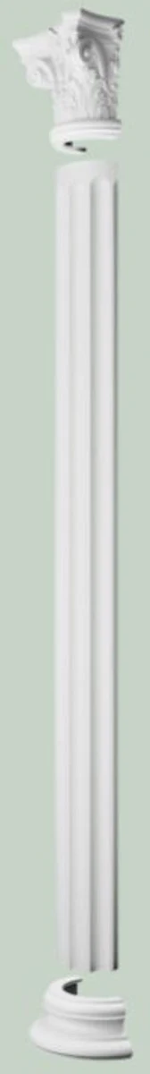 Baroque decorative element column headboard white 36 x 18 x H. 30 cm - magnificent wall decoration - baroque decoration