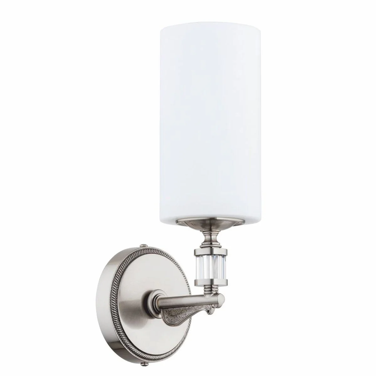 Luxury Baroque wall lamp silver / white H. 33 cm - Baroque style lights