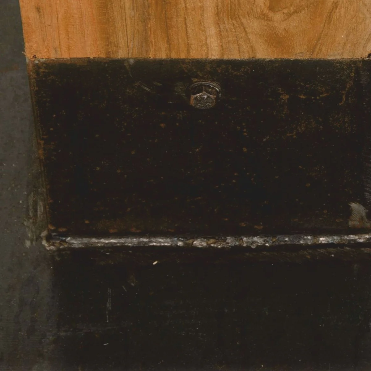 Luxury solid wood dining table brown / black 70 x H. 77 cm - Dining room furniture