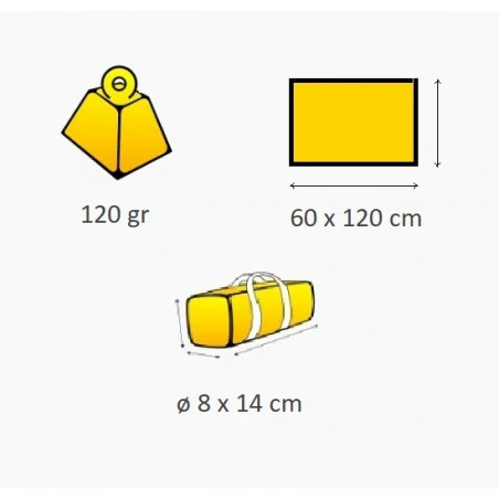 OZtrail CAMP TOWEL microfiber towel 60 X 120 CM - blue