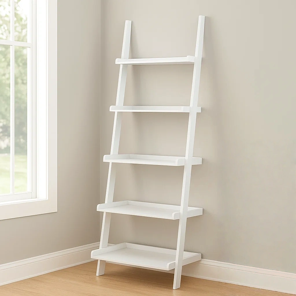 Aufbewahrungsregal, weiß, Holz, geeignet für Wohnzimmer oder Büro, 64 x 40 x 185 cm