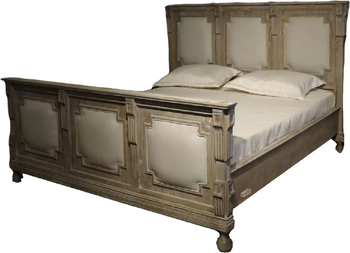 Pompöös by Luxury Country House Style Double Bed Provence Antique Gray - Designed by Harald Glööckler
