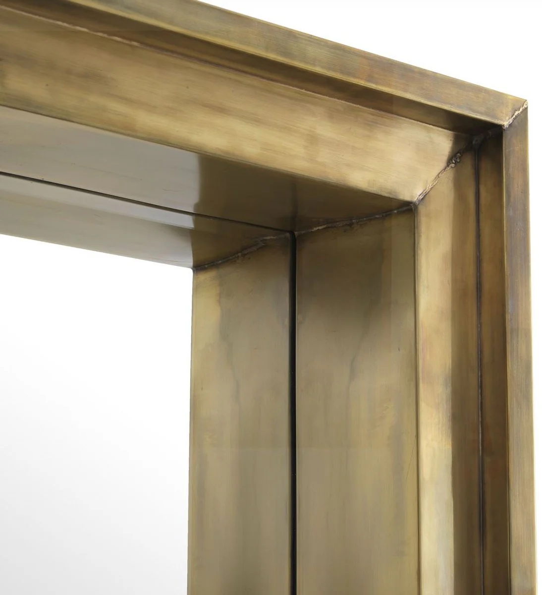 Luxury wall mirror vintage brass colored 80 x 20 x H. 200 cm - living room mirror - bedroom mirror - cloakroom mirror - luxury furniture