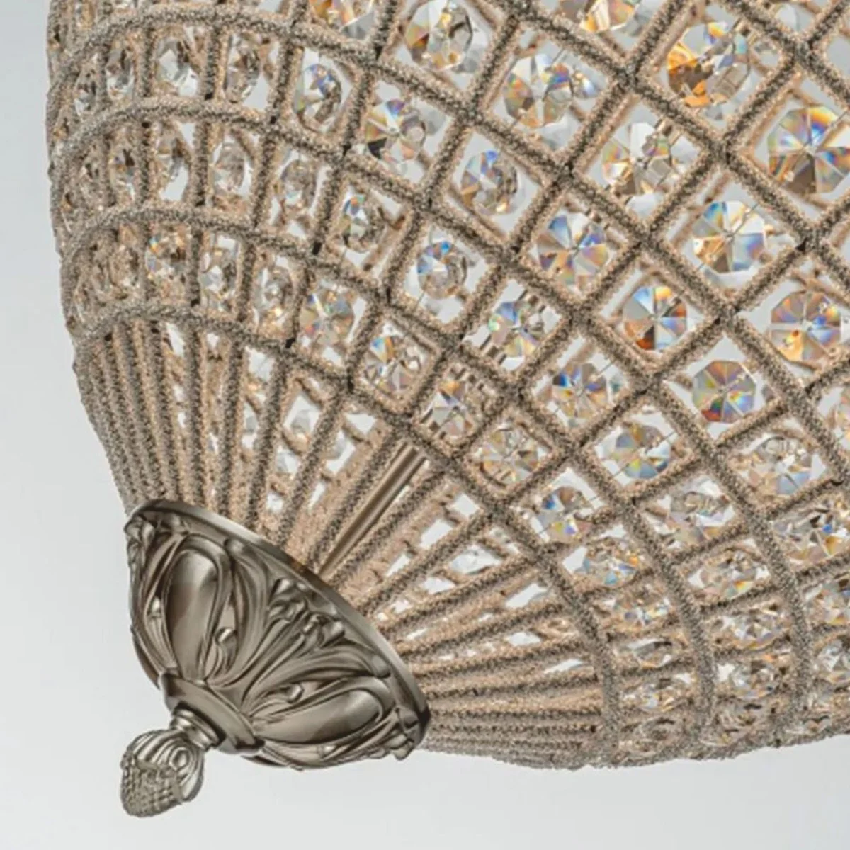 Baroque crystal chandelier silver Ø 60 x H. 85 cm - Baroque lights