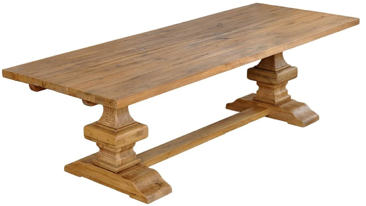 Country style dining table natural colors - Various sizes - Extendable rustic solid wood kitchen table - Rustic solid wood dining room furniture - Country style dining room furniture