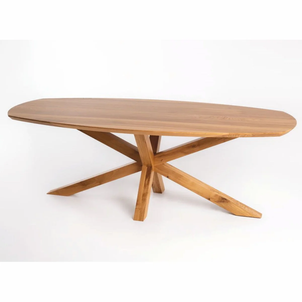 Luxury solid wood dining table natural colors 180-330 cm - extendable
