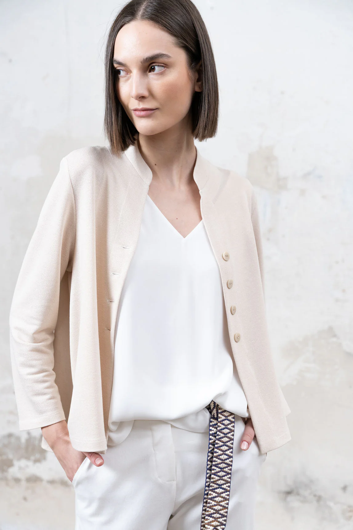 Rivera-Spanien Tramatza Jacke Beige
