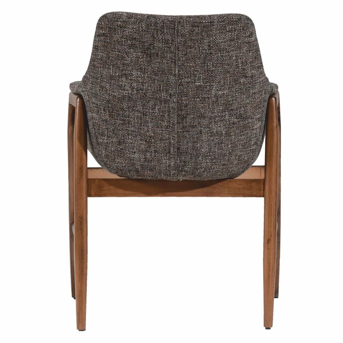 Luxury dining room chair set of 6 with armrests black / brown H. 86 cm