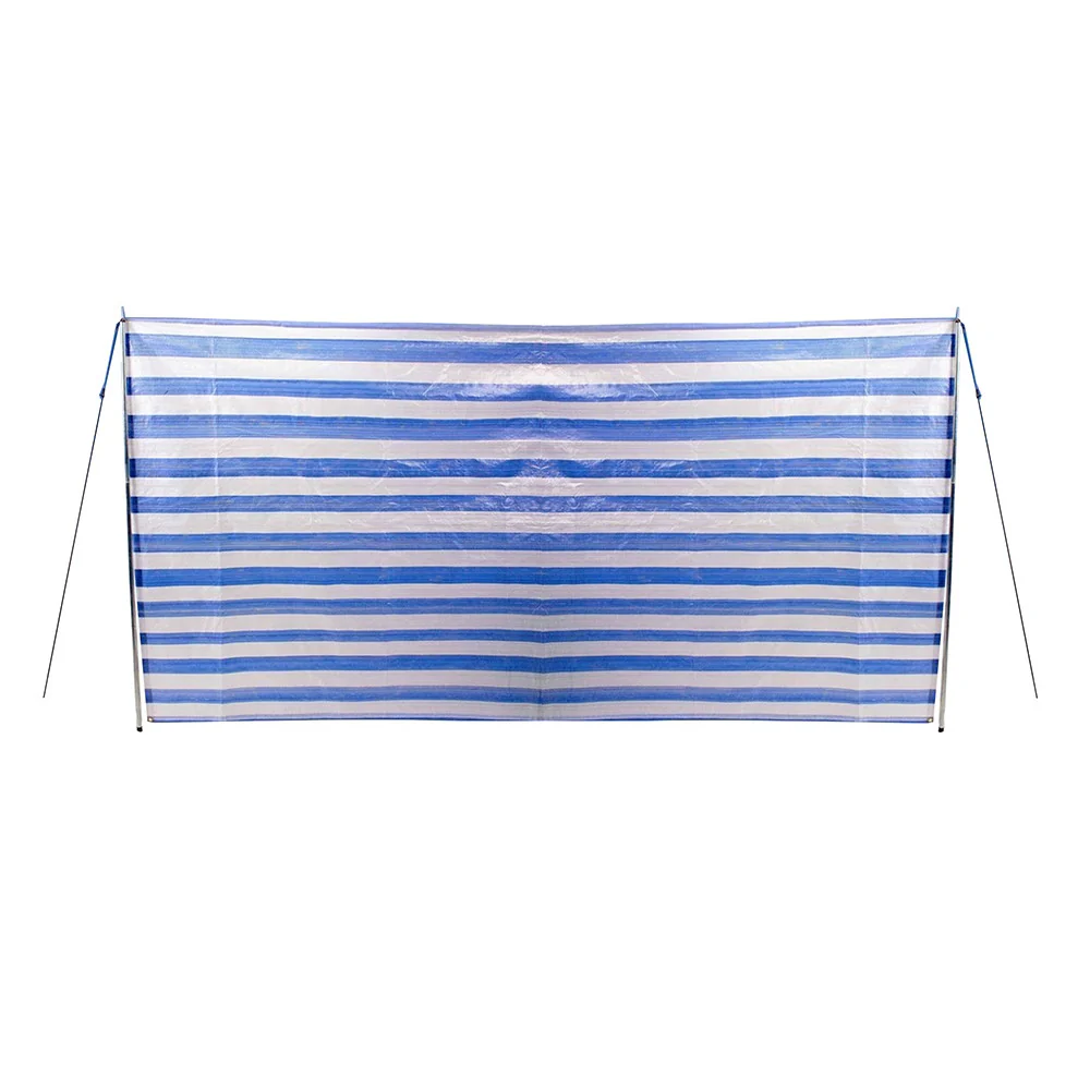 Paraviento de playa Hosa 4 U-Bahnen - Rayas azules