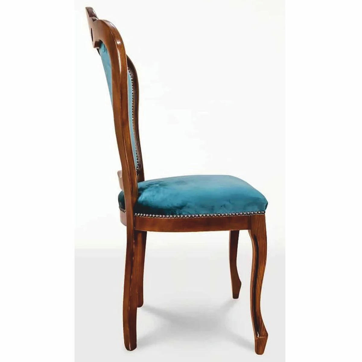 Luxury Baroque Dining Room Chair Blue / Brown - Baroque Furniture