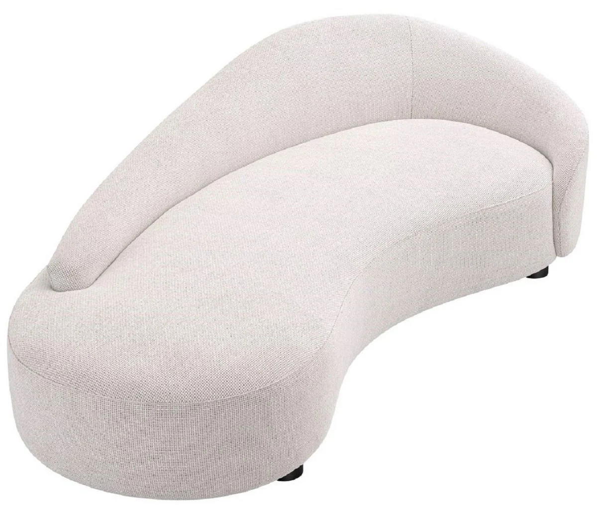 Luxury sofa white / black 230 x 113 x H. 70 cm - Curved living room sofa - Living room furniture - Living room furnishings - Luxury furniture - Luxury furnishings - Furniture luxury