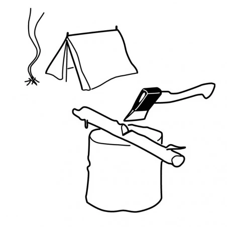 Bahco HGPS Ax 38 cm - Curved ash handle camping ax