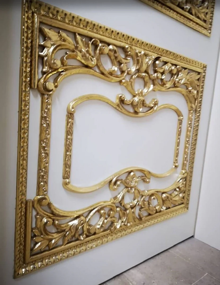 Luxury Baroque apartment door white / gold - Magnificent solid wood door with frame - Luxury furniture in the Baroque style - Baroque furniture - Hotel furniture - Baroque furnishings - Noble & magnificent
