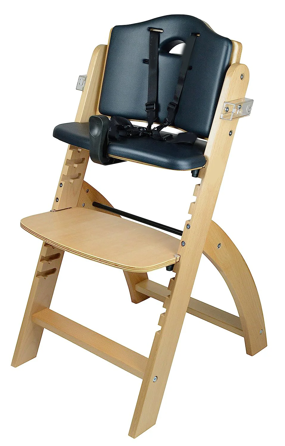 Hochstühle aus Holz für Babys und Kleinkinder. 3-in-1 verstellbarer Hochstuhl mit abnehmbarem Tablett, leicht zu reinigen, tragbar. 6 Months up to 250 Lb. Kissen aus Naturholz/Olivenholz