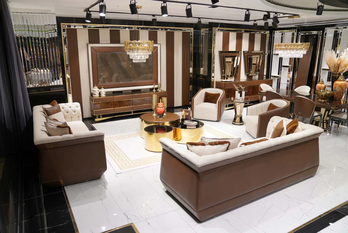 Luxury Chesterfield Sofa Natural Colors / Brown / Gray - Living Room Sofa - Hotel Sofa - Living Room Furniture - Hotel Furniture - Chesterfield Furniture - Luxury Furniture - Luxury Furnishings