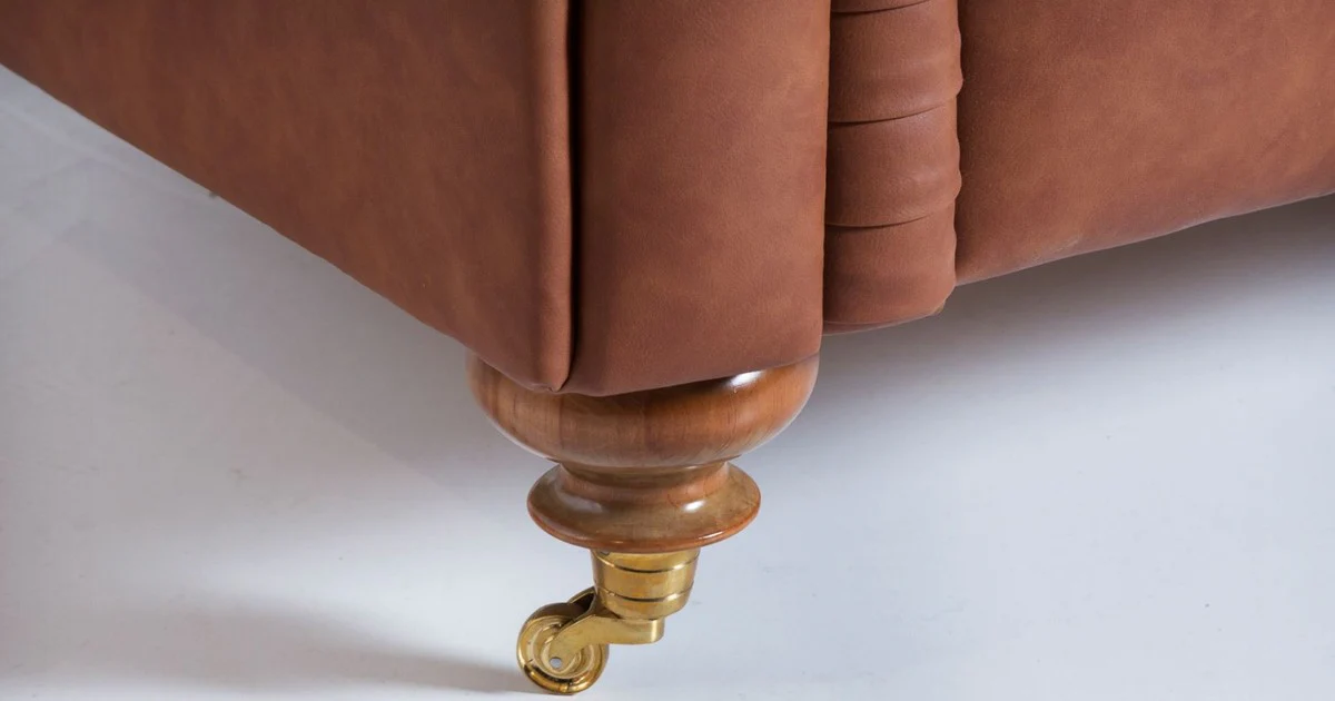 Luxury Chesterfield sofa brown 240 x 100 x H. 78 cm - Noble living room sofa - Chesterfield furniture