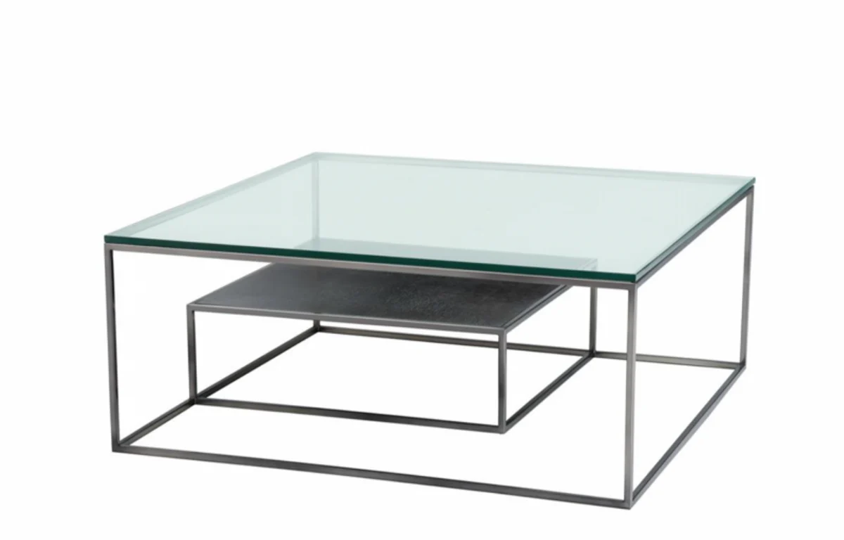 Luxury Art Deco designer coffee table 90 x 90 x H. 38 cm - living room salon table - luxury furniture