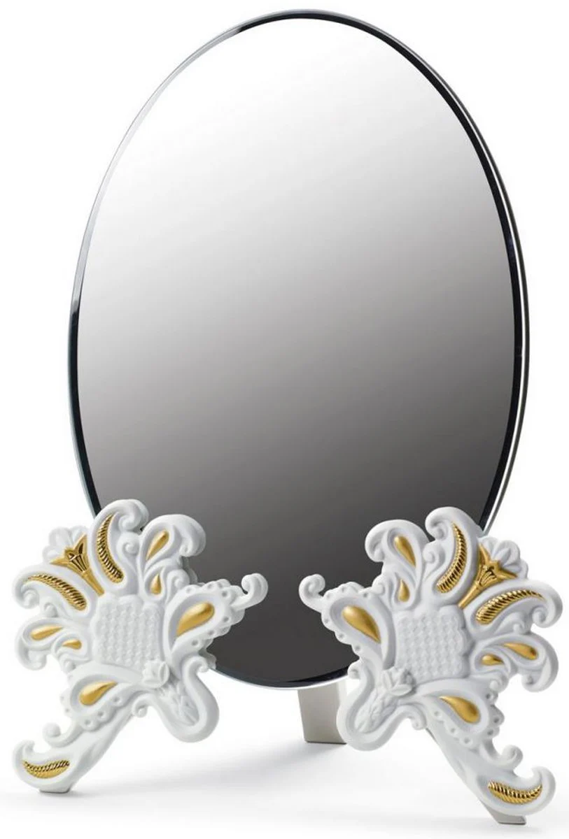 Luxury make-up mirror 29 x H. 41 cm - Various colors - Hand-made dressing table mirror made of the finest Spanish porcelain