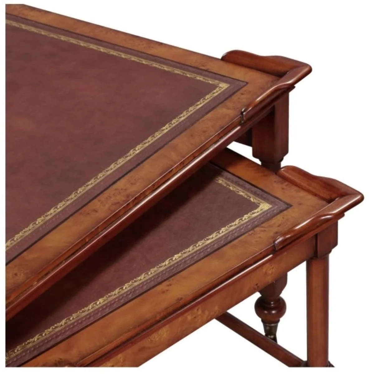 Luxury living room coffee table light brown / brown 133 x 81 x H. 50 cm - luxury quality