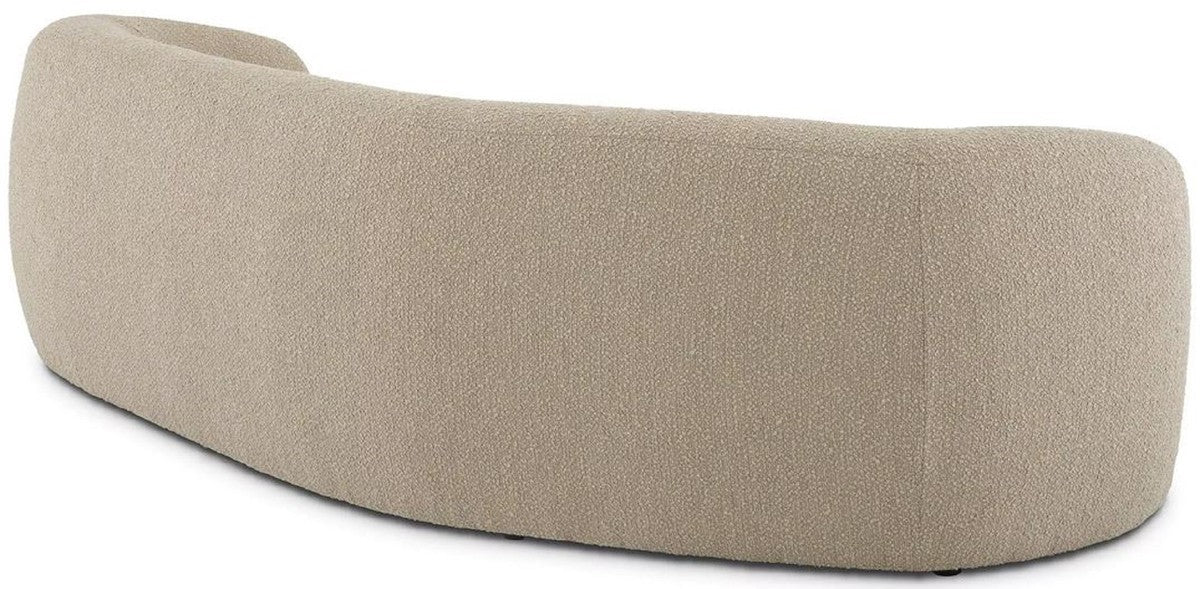 Luxury sofa sand color / black 232 x 95 x H. 70 cm - Curved living room sofa - Living room furniture - Luxury furniture - Living room furnishings - Luxury furnishings - Luxury quality