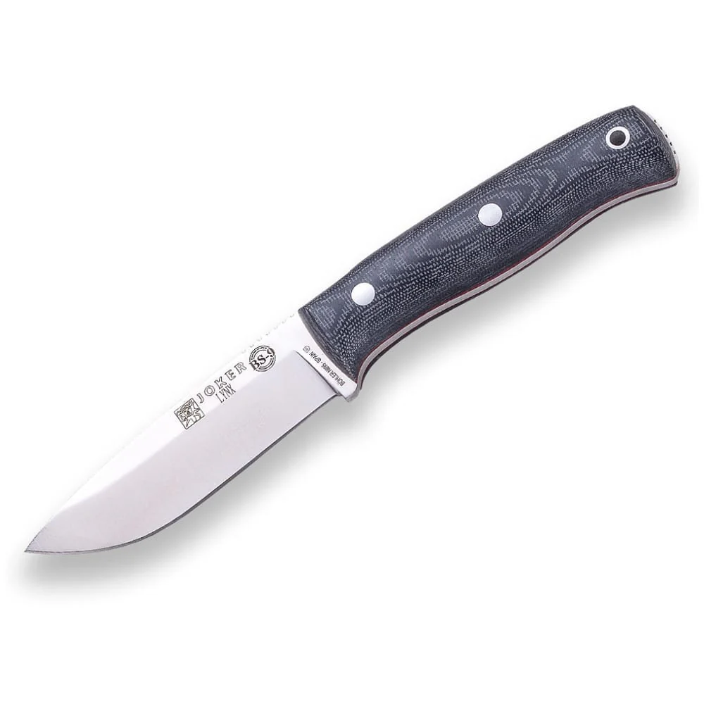 Joker BS9 Lynx Canvas Micarta con ferrocerio y rascador - Cuchillo de supervivencia y buschcraft