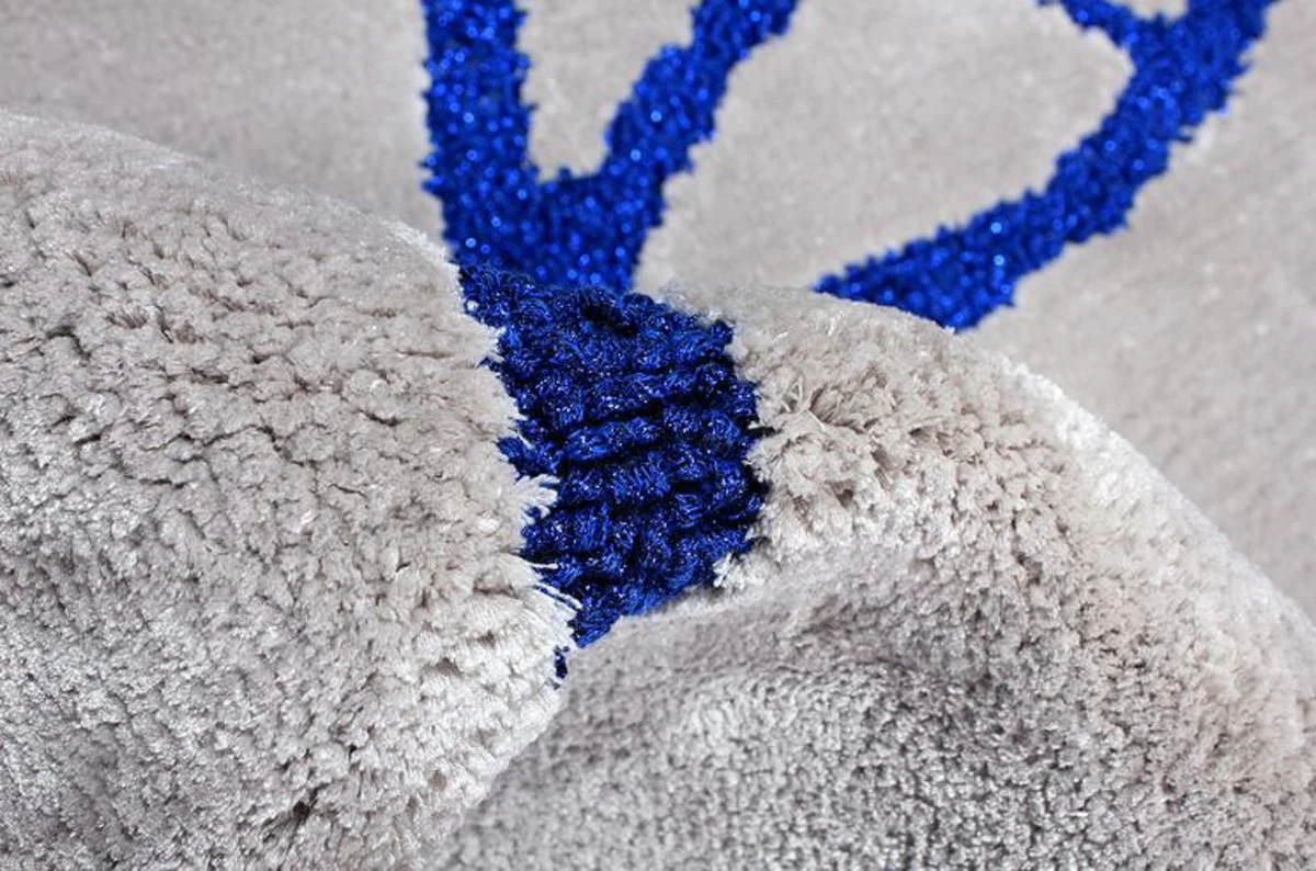 Luxury carpet gray / blue 160 x 230 cm - Rectangular living room carpet - Modern bedroom carpet - Luxury interior - Luxury quality