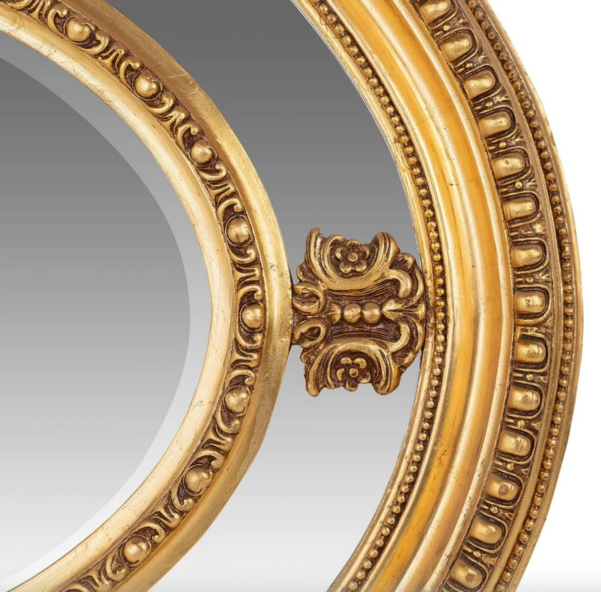 Luxury Baroque Wall Mirror Oval Gold 120 cm - Solid and Heavy - Golden Mirror