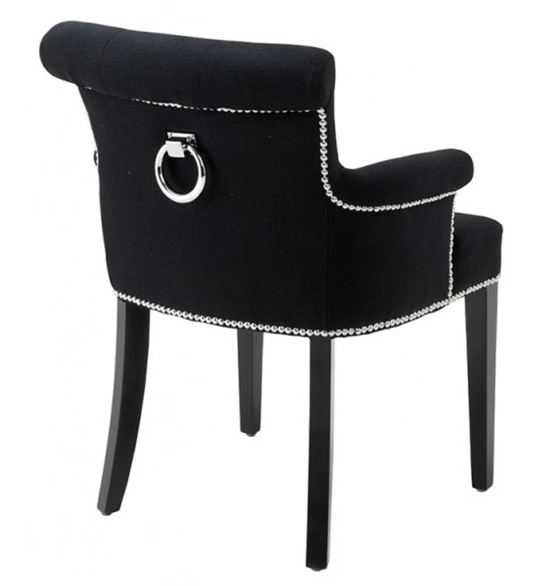 Luxury Dining Room Chair Los Angeles Black with Armrests - Furniture Restaurant Baroque Hotel
