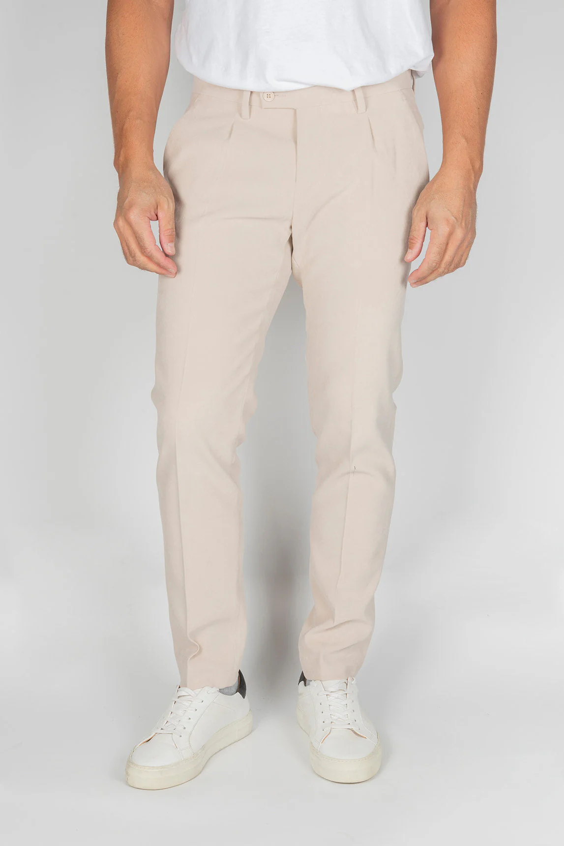 Rivera-Spain Paul Miranda schlichte Ecru-Hose