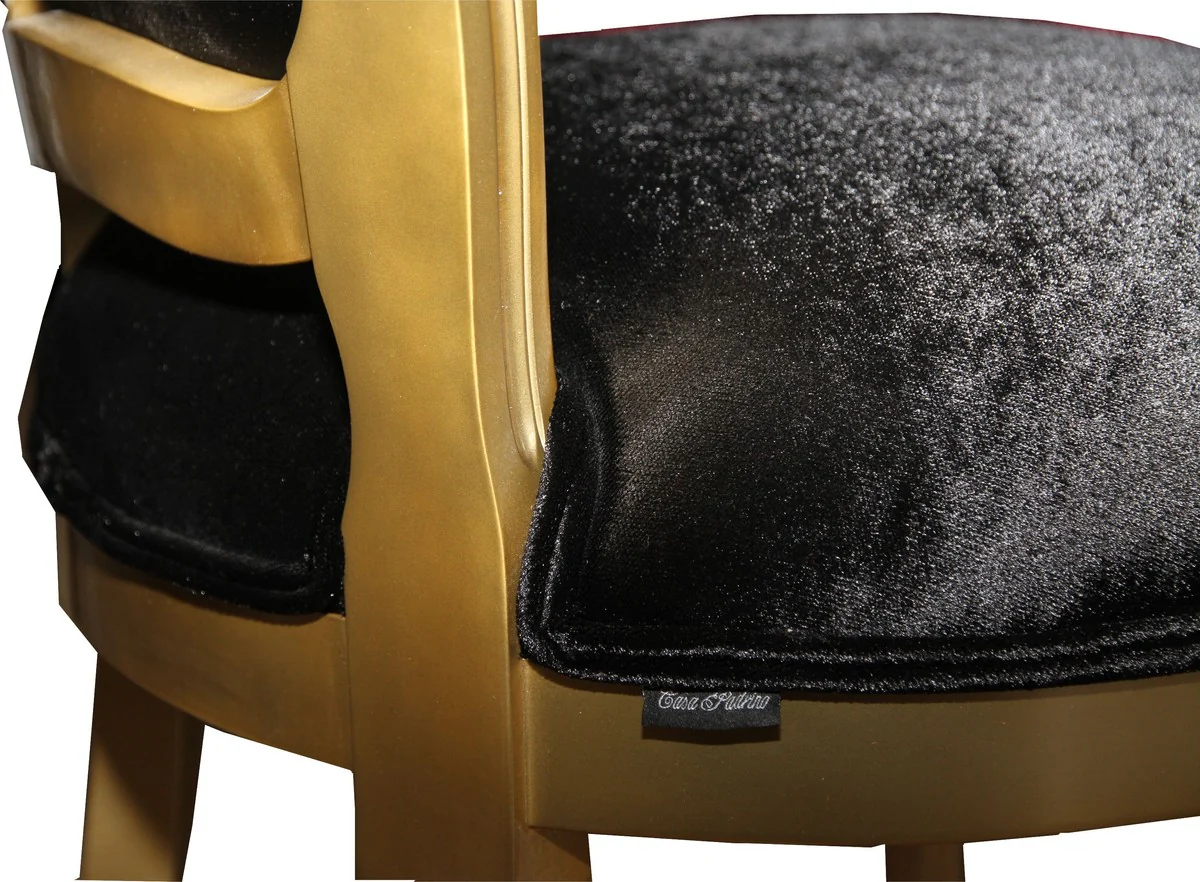 Luxury Baroque Dining Chair Gold / Black Mod2 - Luxury Quality - Hotel Furniture