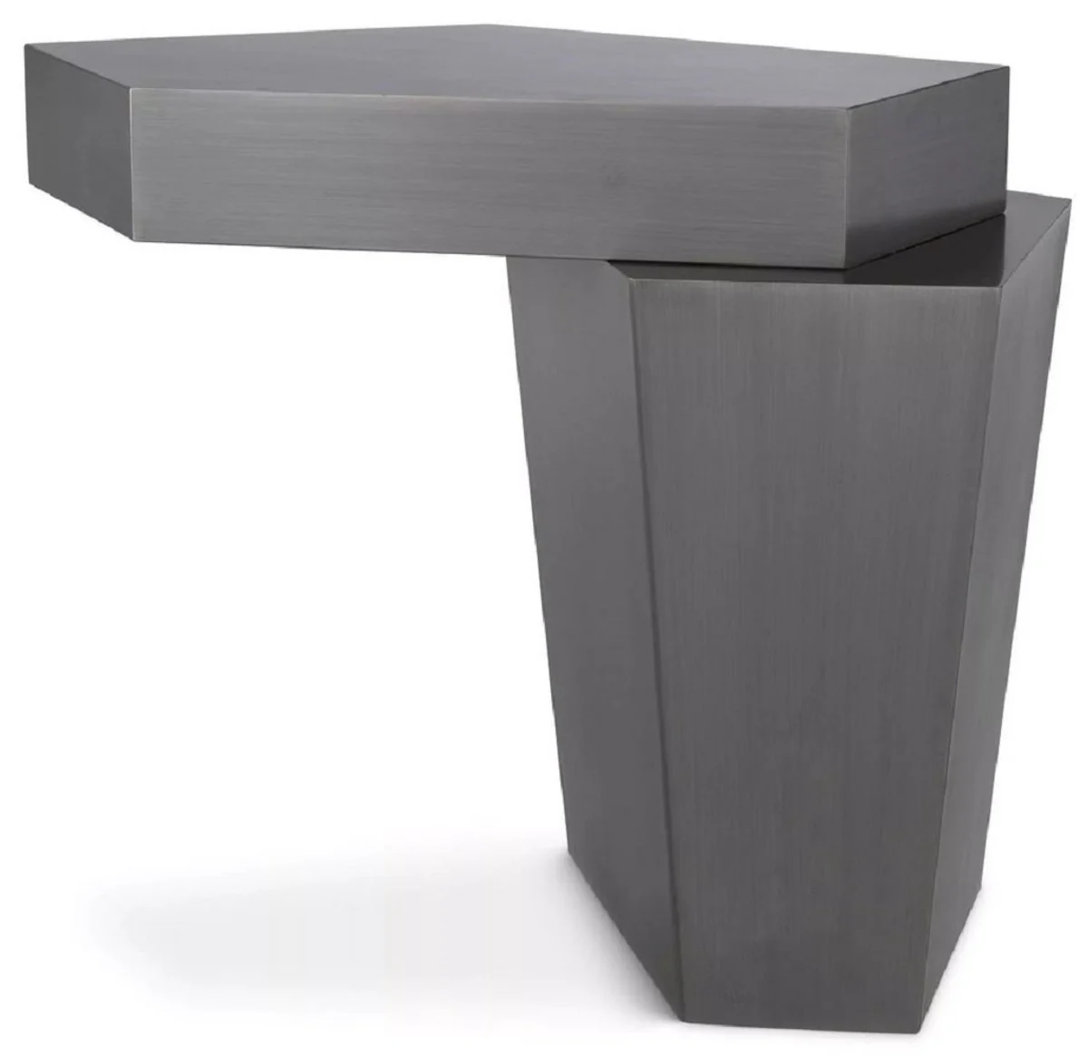 Designer coffee table gray 72 x 50 x H. 60 cm - living room table with brushed surface - living room furniture - luxury quality