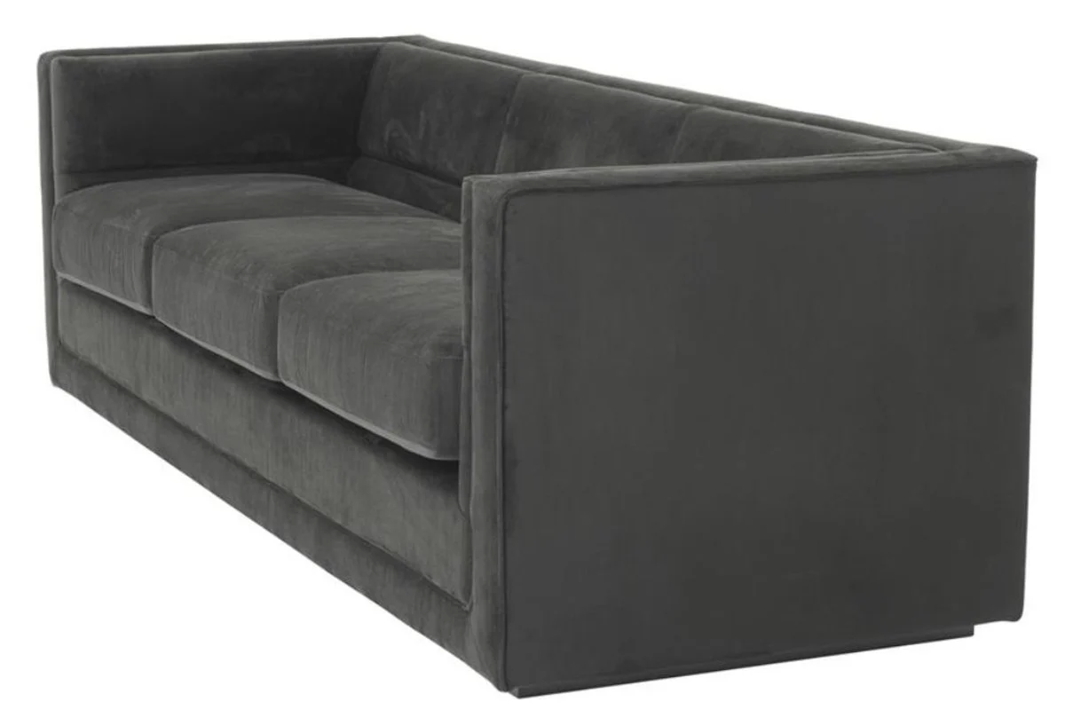 Luxury 3-seater sofa anthracite gray 231 x 86 x H. 73.5 cm - Luxury living room sofa