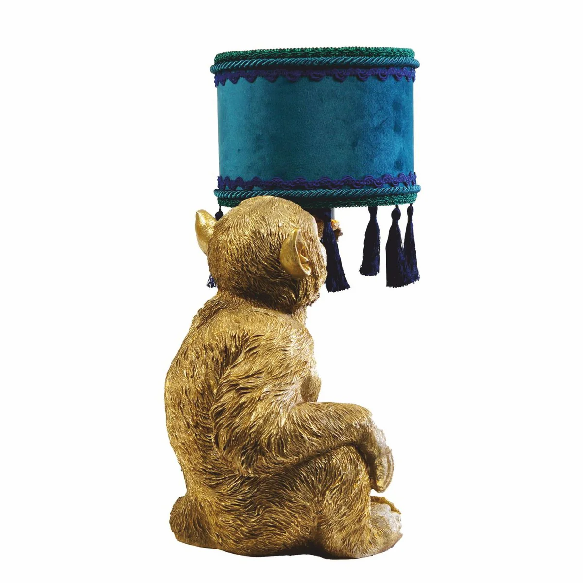 Luxury table lamp monkey gold / blue / green H. 50 cm - Luxury Lights