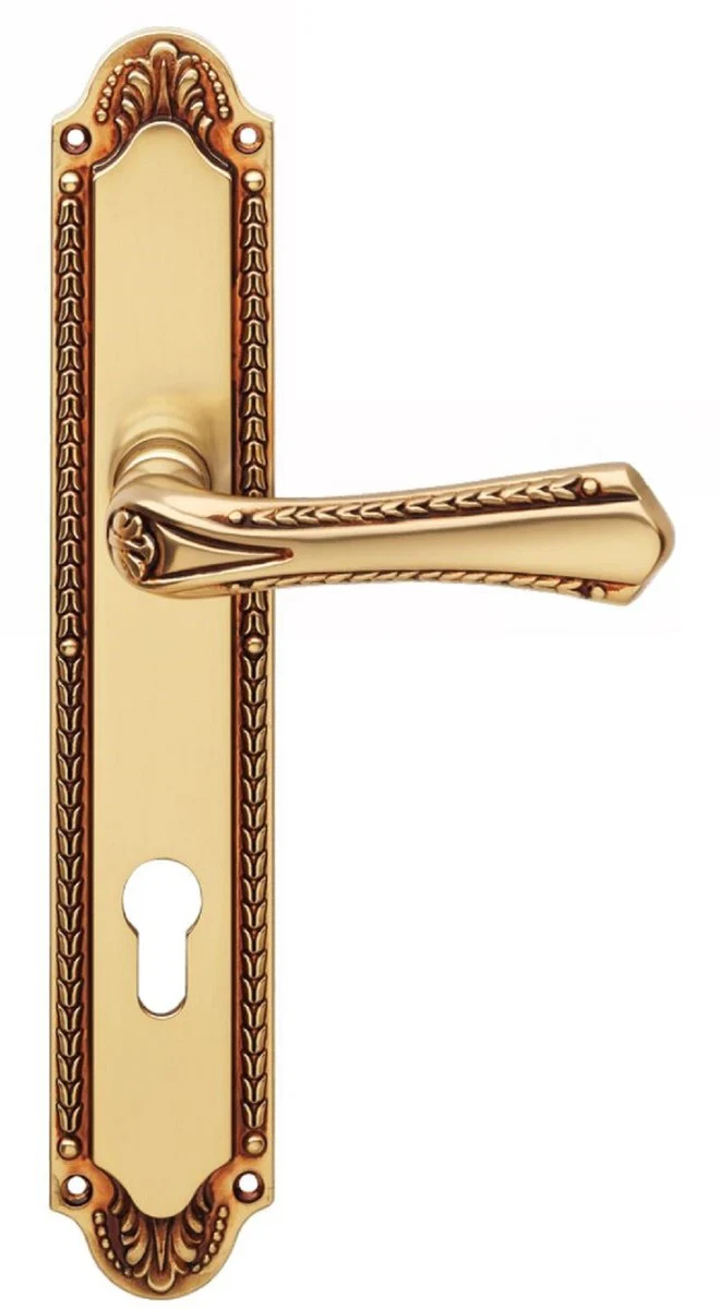 Art Nouveau door handles French gold 14.6 x H. 27.5 cm - Brass door handle set in Art Nouveau