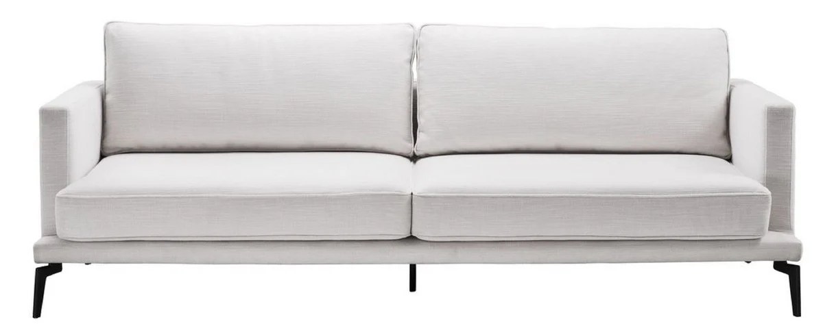 Luxury sofa white / black 230 x 99 x H. 82 cm - Living room sofa - Luxury living room furniture