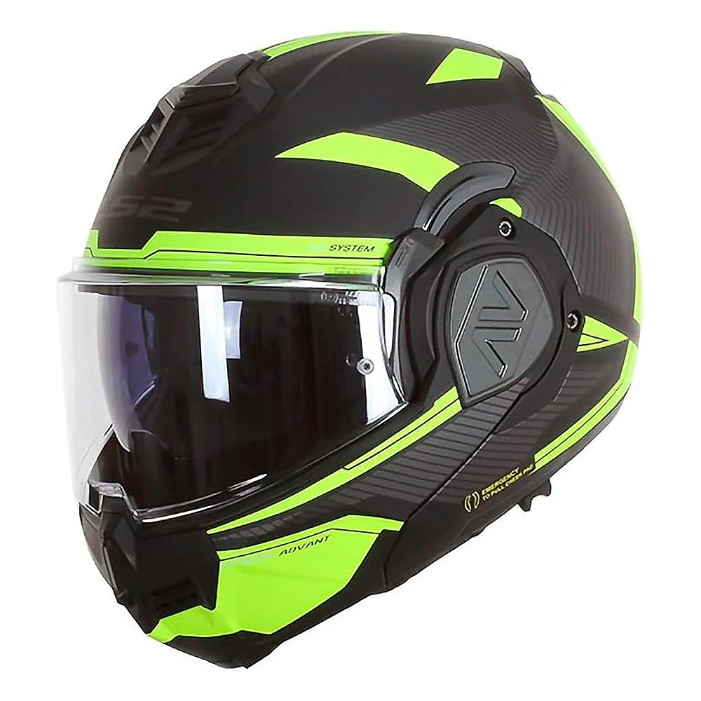 LS2 FF906 ADVANT REVO MODULAR HELMET MATTE BLACK / YELLOW
