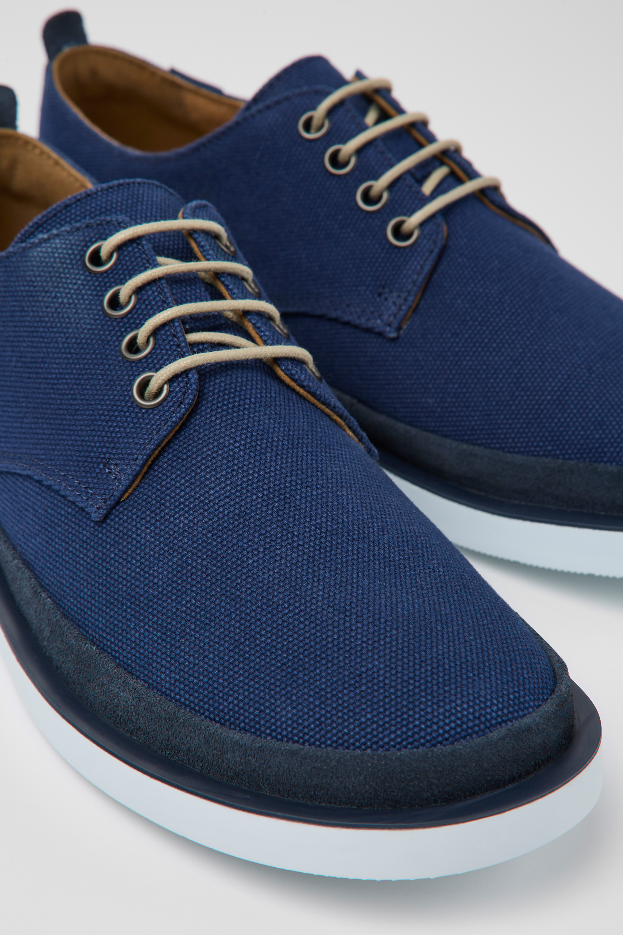 Wagon - Blaue Textil- und Nubuckschuhe für Herren