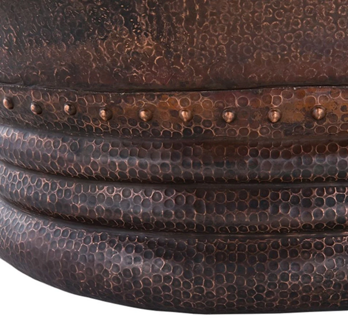 Luxury Art Nouveau copper bathtub with decorative handles 170 x 81 x H. 81 cm - Freestanding retro bathtub - Rustic bathroom furniture