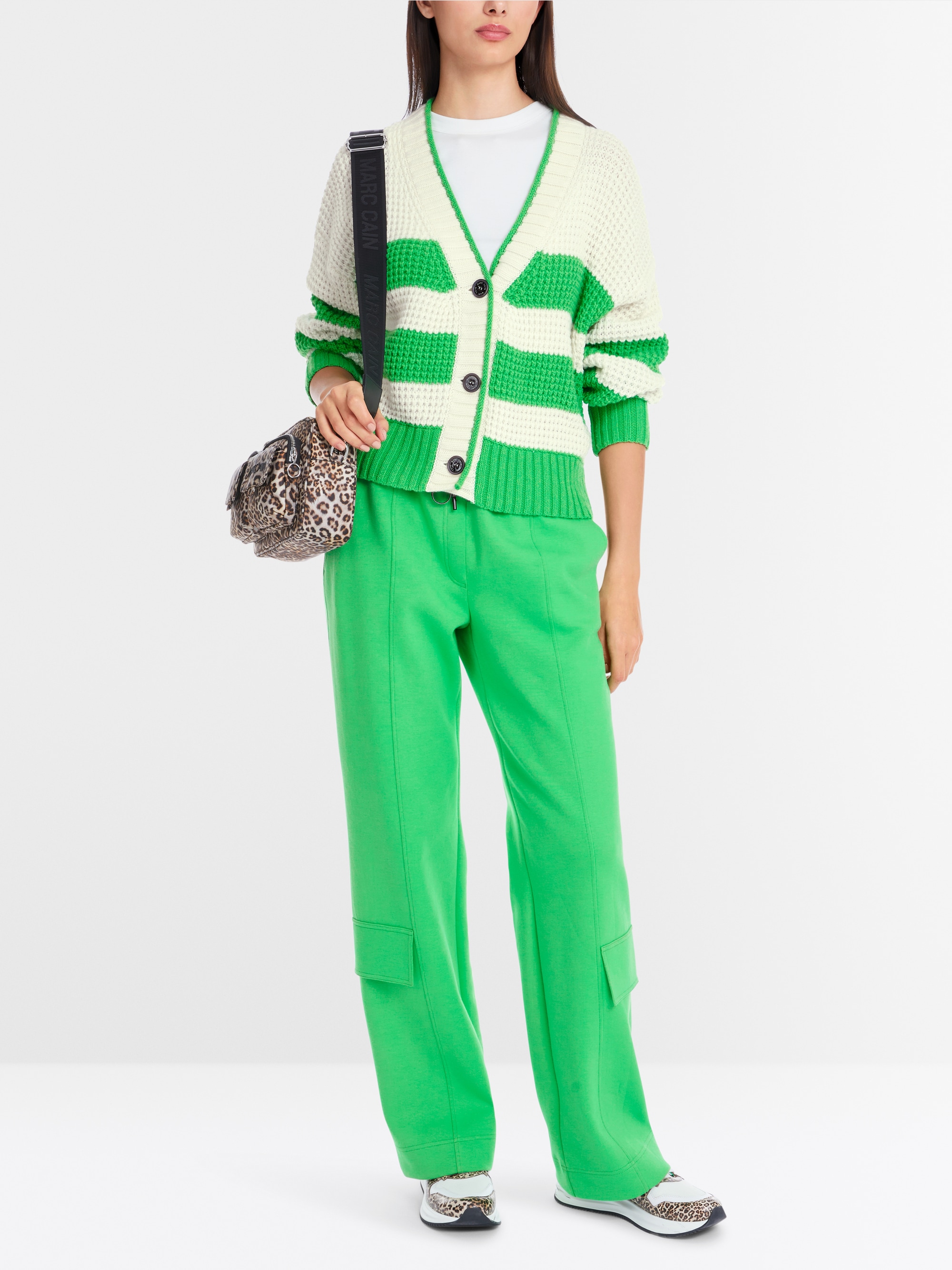 Marc-Cain Gestreifter Cardigan – Gestrickt in Deutschland