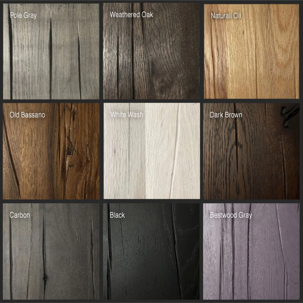 Luxury dining table - Various colors & sizes - Kitchen table with solid oak table top and metal legs - Rustic dining room furniture