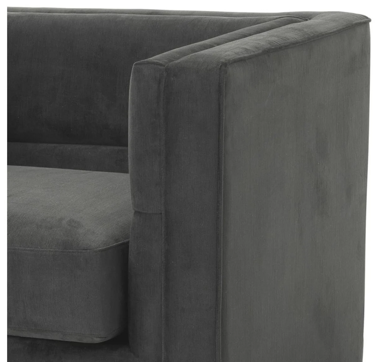 Luxury armchair anthracite gray 92 x 86 x H. 73.5 cm - Luxury living room armchair