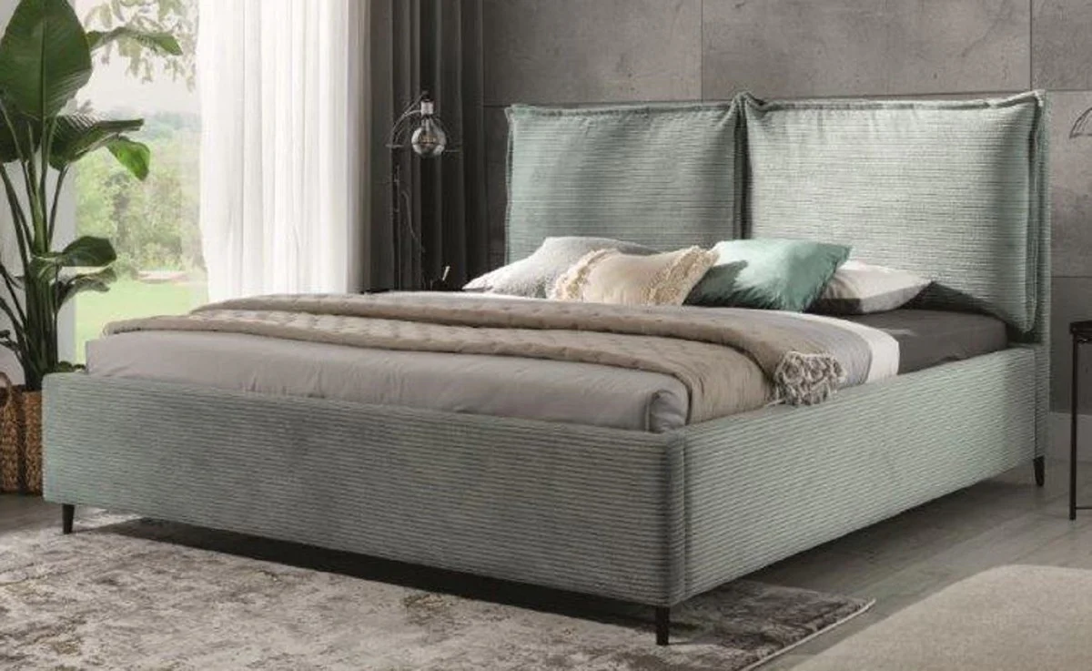 Luxury double bed green / black - Various sizes - Modern solid wood bed with headboard - Modern bedroom furniture - Luxury collection