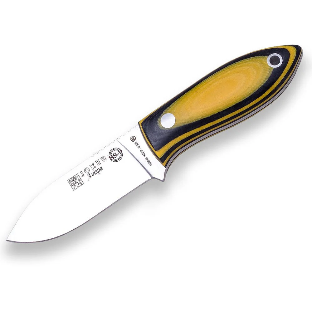 Joker Halsmesser BS9 Avispa Canvas Micarta - Cuchillo Buschcraft cuello