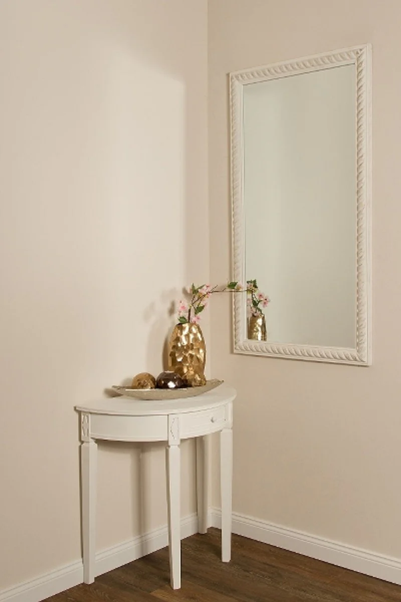 Baroque living room wall mirror antique white / gold 72 x H. 132 cm - Baroque furniture