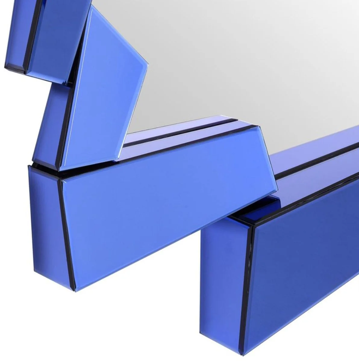 Luxury living room mirror blue 102 x H. 123 cm - designer collection