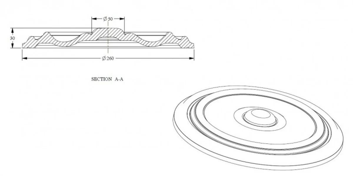 Stucco rosette 26 x 26 cm ceiling stucco ceiling rosette stucco rosette wall rosette