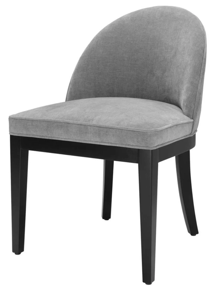 Luxury dining room chair gray / black 55 x 61 x H. 84 cm - Luxury Furniture