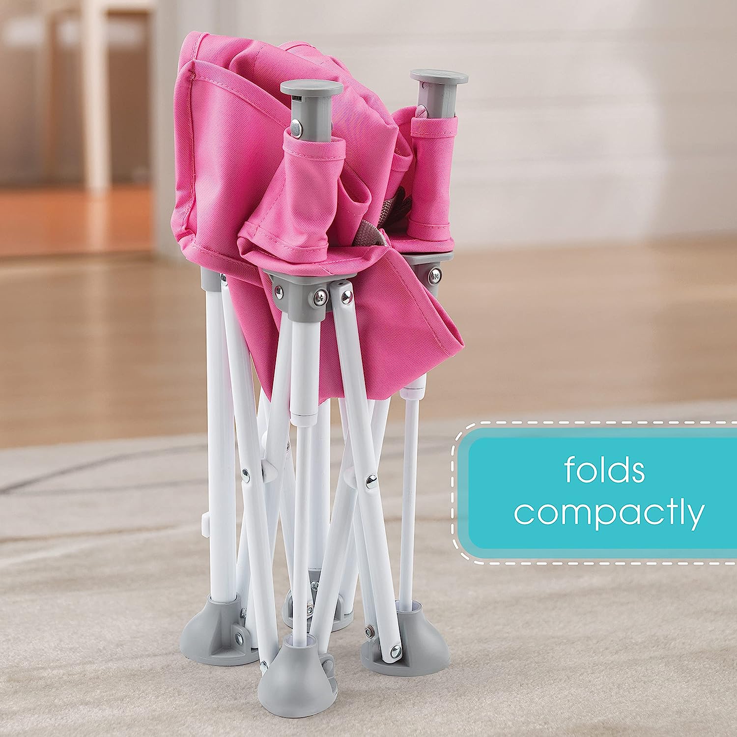 N Sit Tragbarer Sitzerhöhungsstuhl, Grau – Sitzerhöhung für den Innen-/Außenbereich – schnell, einfach und kompakt zusammenklappbar