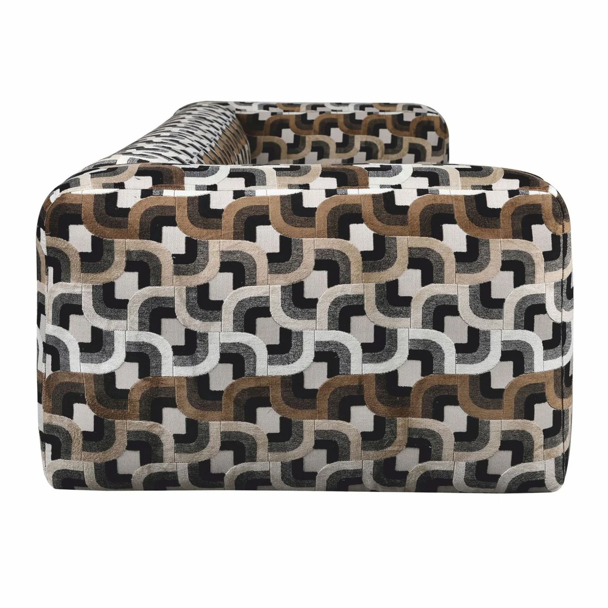 Luxury 3 seater sofa brown / white / black 252 cm - living room & hotel furniture