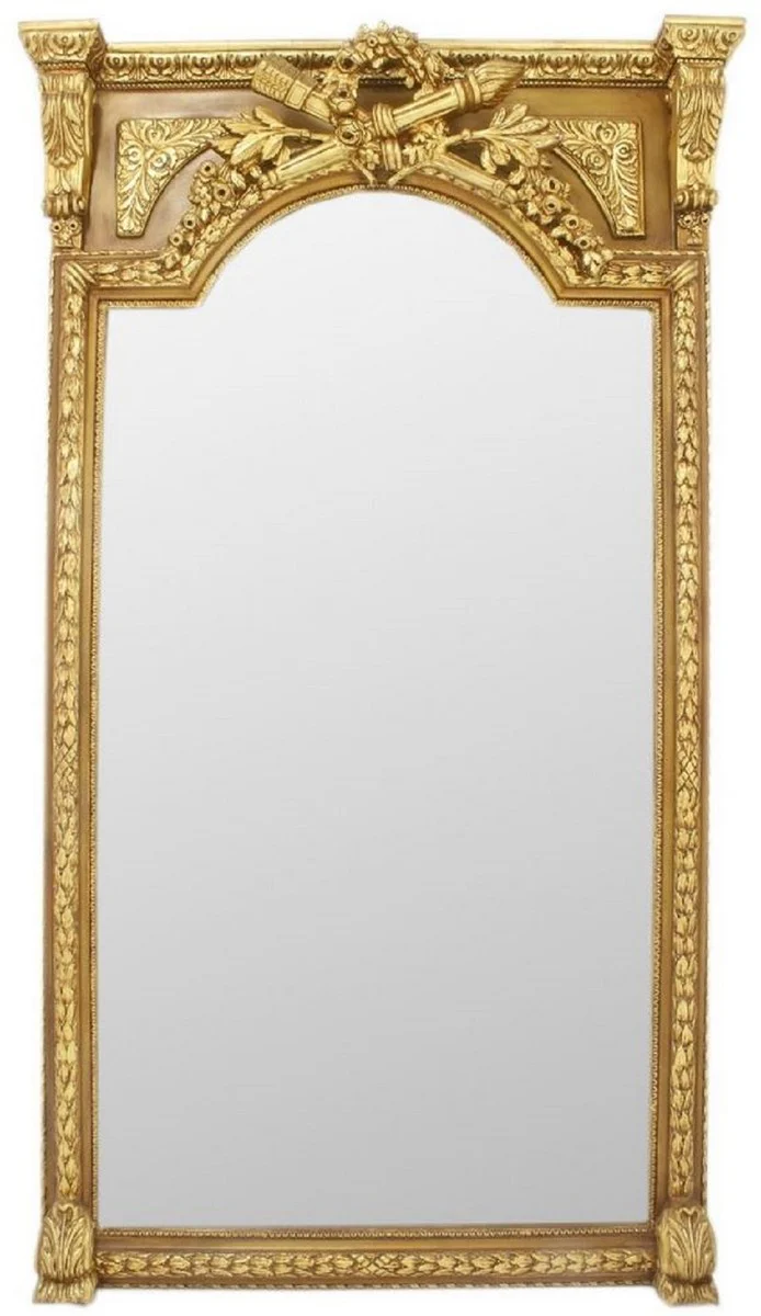 Baroque mirror gold 120 x H. 225 cm - Magnificent wall mirror in baroque style - antique style wardrobe mirror - living room mirror - baroque furniture